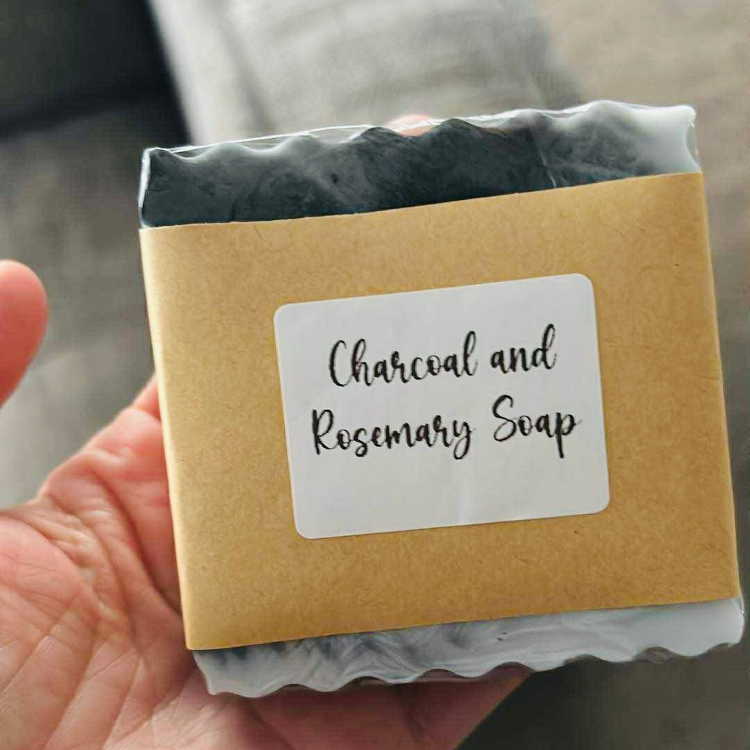 Charcoal and Rosemary Soap Bars