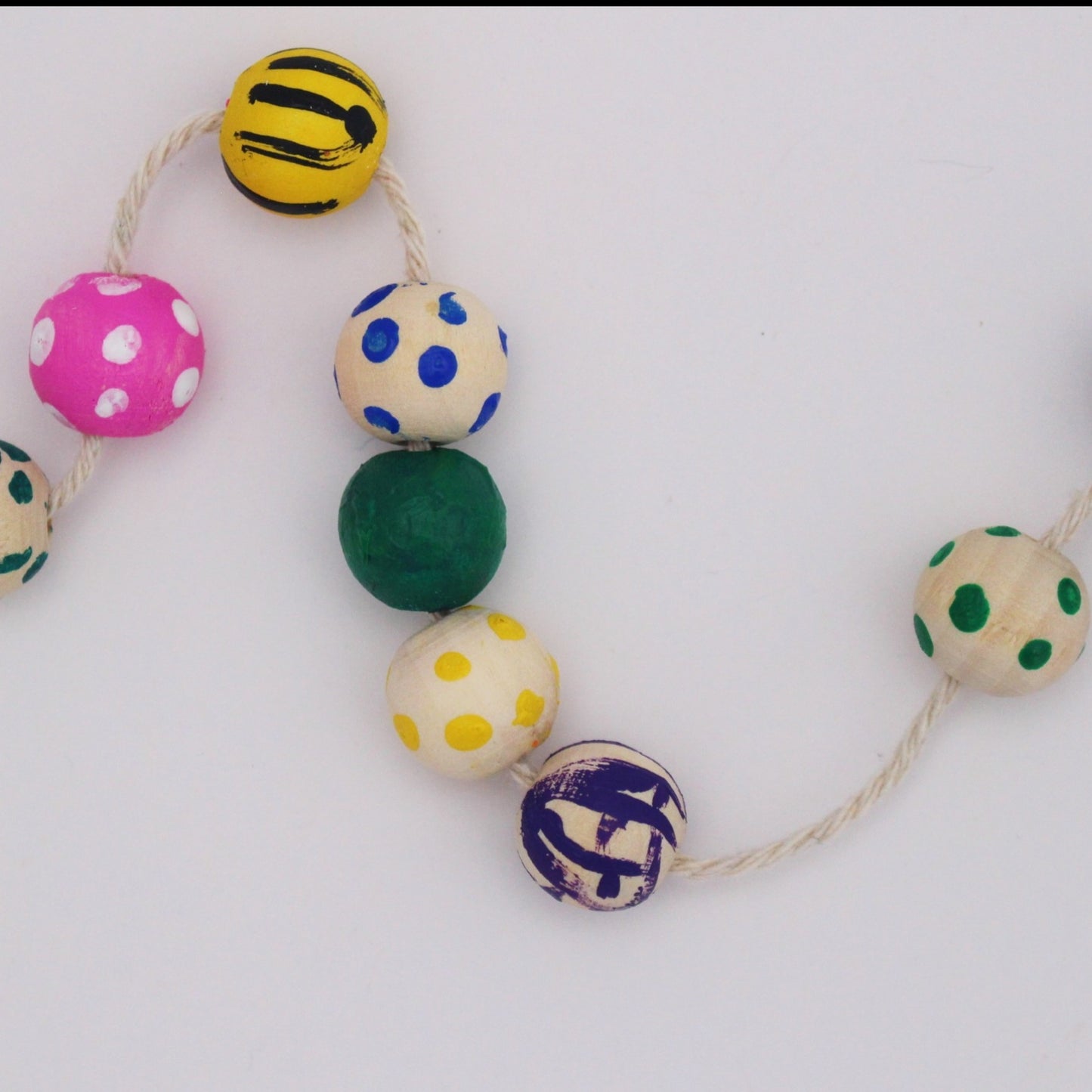 Wooden Bead Garland - Instant Download - MakeKit DIY Craft Kits