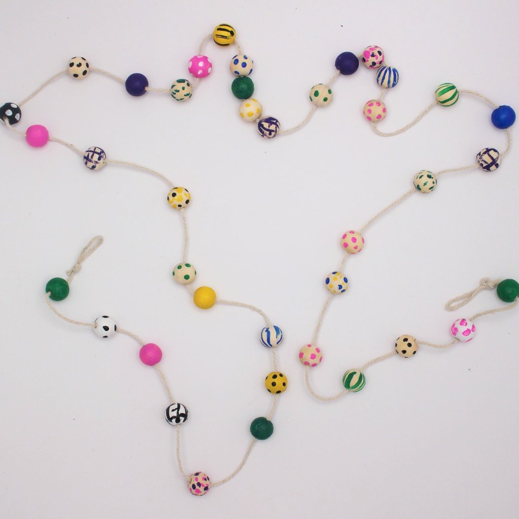 Wooden Bead Garland - Instant Download - MakeKit DIY Craft Kits