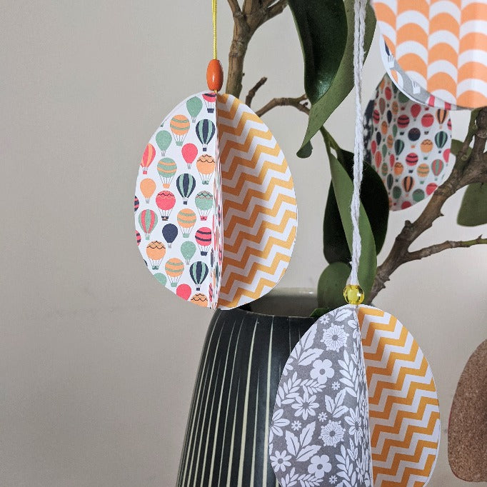 Handmade paper Christmas and Easter decorations