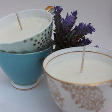 Candle making kits, make your own soy candles in vintage tea cups