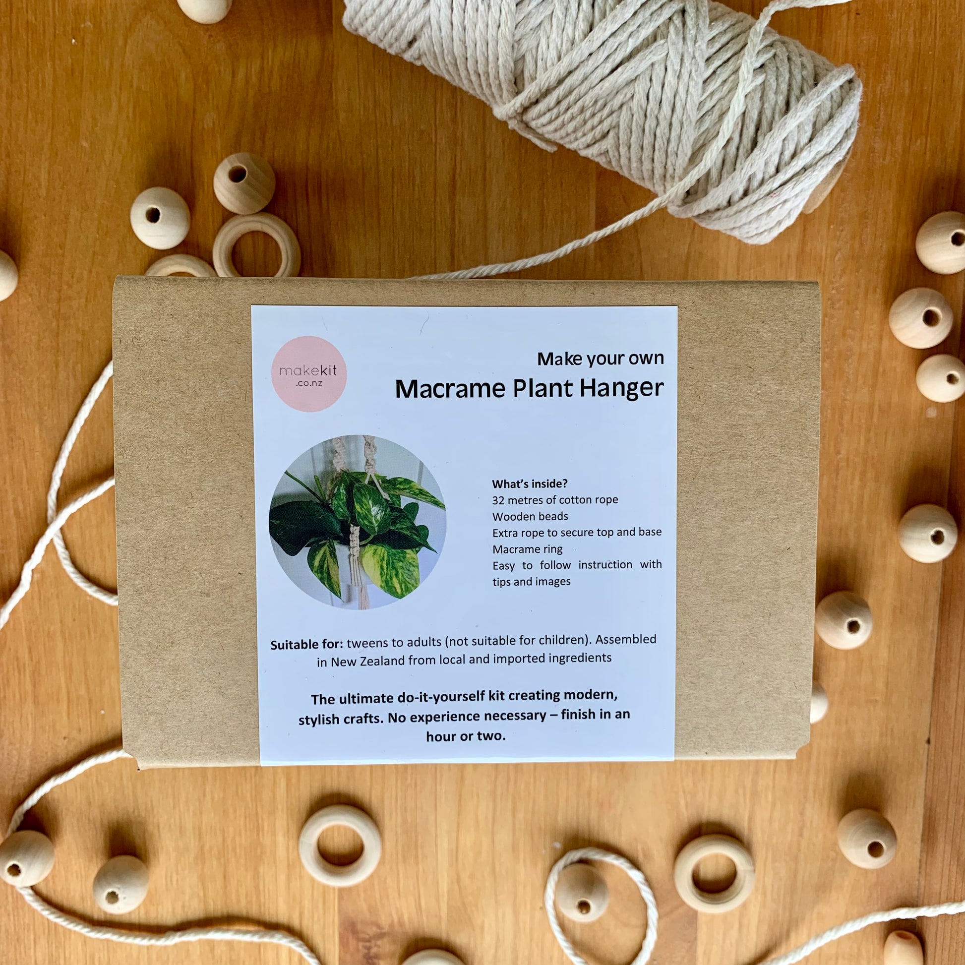 make your own macrame plant hanger kit Make your own macrame plant hanger package – MakeKit DIY Craft Kits