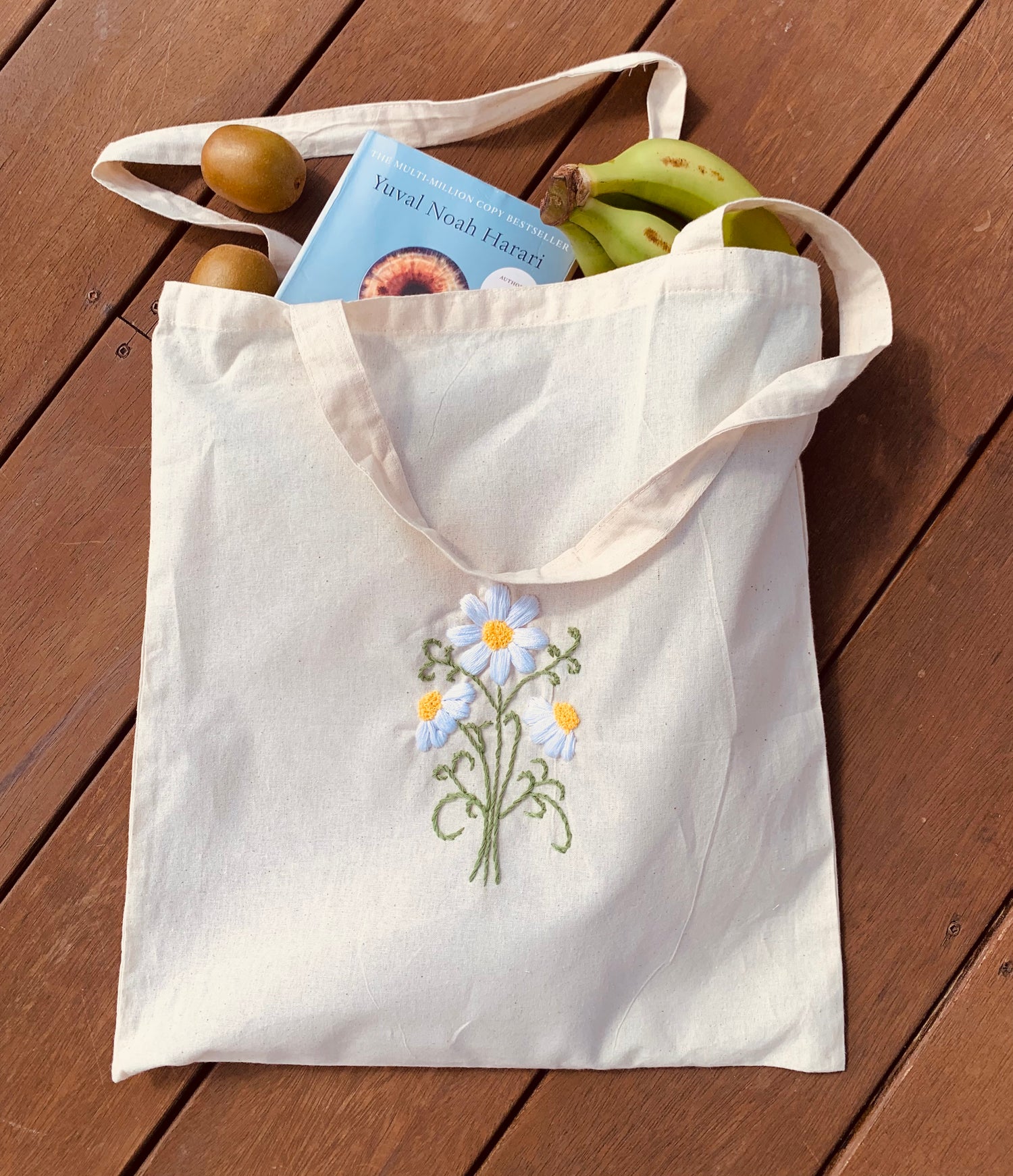 Make your own hand embroidered tote bag - MakeKit DIY Craft Kits