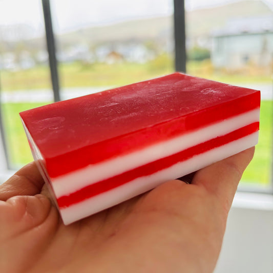 Make Your Own Candy Cane Christmas Soap