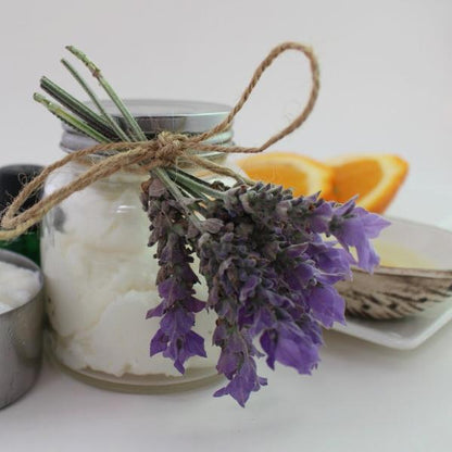 Body butter in a jar, handmade with natural ingredients
