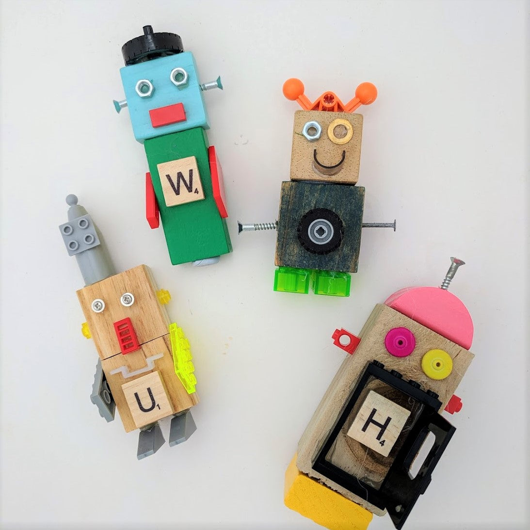 Kids craft ideas, make your own robot family craft kit