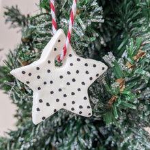Handmade clay star Christmas decoration, made from DIY Christmas decoration kit
