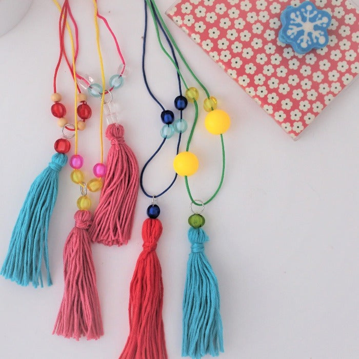 Fringe and Bead Necklaces - Instant download - MakeKit DIY Craft Kits