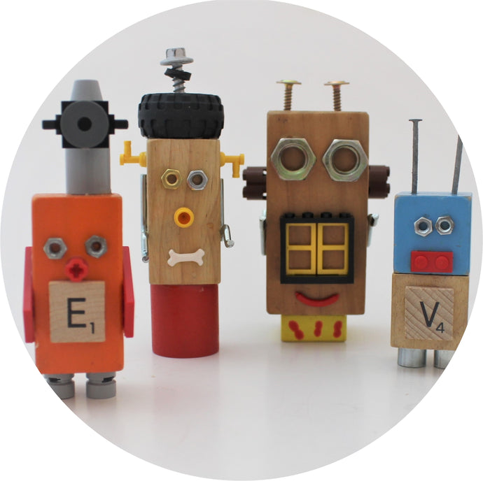 Kids best seller bundle - Robots and Pom Poms - MakeKit DIY Craft Kits
