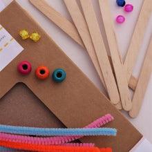DIY kids craft kits, make three butterflies with beads, pipe cleaners and wooden sticks.
