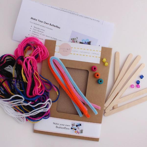 Make your own butterfly DIY craft kit for kids.